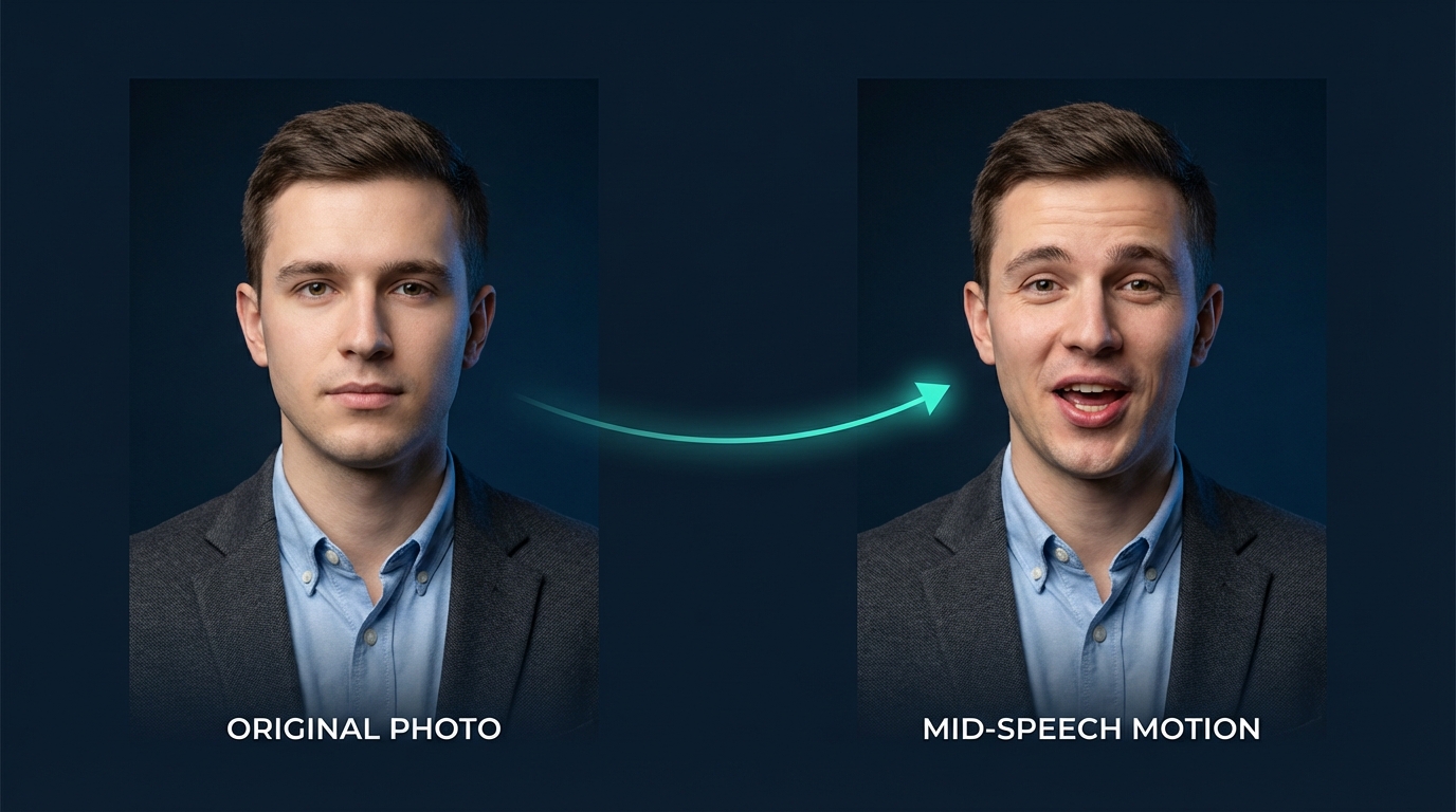 Before and after lip sync comparison